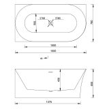 Wanna Wolnostojąca Narożna Lewa Molly S 150x78 TW-7790L-1500 Emporia