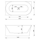Wanna Wolnostojąca Narożna Lewa Molly XL 170x78 TW-7790L-1700 Emporia