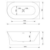 Wanna Wolnostojąca Narożna Prawa Molly XL 170x78 TW-7790R-1700 Emporia