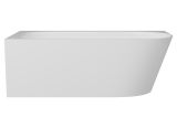 Wanna Wolnostojąca Narożna Z Konglomeratu 158x85x55 cm Lewa Nuvio Biały NUVIO-0003L Emporia