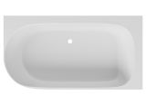 Wanna Wolnostojąca Narożna Z Konglomeratu 158x85x55 cm Prawa Nuvio Biały NUVIO-0003P Emporia