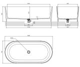 Wanna Wolnostojąca Ovo Biały Mat 160x75 OVOWWBM Omnires