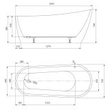 mini: Wanna Wolnostojąca Owalna 167x72 Zen Biały S301-302 Cersanit (3)