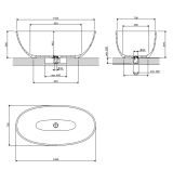 Wanna Wolnostojąca Shell Biały 148x75 SHELL148WWBP Omnires