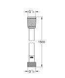 Wąż Prysznicowy 150 cm Vitalioflex Trend Czarny Mat 287412432 Grohe