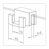 Wieszak Do Mocowania Na Szkle Szczotkowany Nikiel WR-091 Radaway