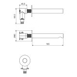 Wylewka Wannowa Podtynkowa PI Chrom AREX.1242CR Excellent