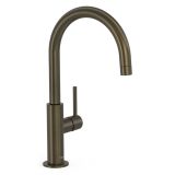 Wysoka Bateria Umywalkowa Z Boczną Dźwignią Study Czarny Brąz 26290402KMB Tres