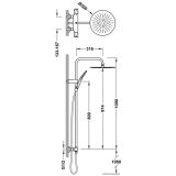 Zastaw Prysznicowy Termostatyczny Natynkowy Over-Wall Study Volcanic 19039314VO Tres