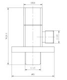 Zawór Kątowy z Mosiądzu Nikiel Szczotkowany 1/2x3/8 Emporia