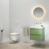 Zestaw 3w1 Miska WC Podwieszana Silent Flush Compacto 490x360 mm + Deska WC Wolnoopadająca + Podkładka Akustyczna Meda Biały H8661130000001 Laufen