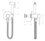 Zestaw Bidetta Ścienna Fly Miedź Szczotkowana 03021BRG Emporia