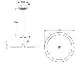 Zestaw Lite Ls: Deszczownica A45646EXP + Ramię A45650 Chrom Vitra