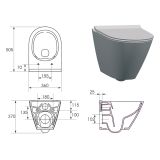 mini: Zestaw Miska WC CleanOn Z Deską City Biały K701-104 Cersanit (5)