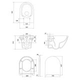 mini: Zestaw Miska WC CleanOn Z Deską Larga Biały S701-472 Cersanit (2)
