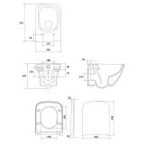 mini: Zestaw Miska WC CleanOn Z Deską Larga Biały S701-473 Cersanit (2)