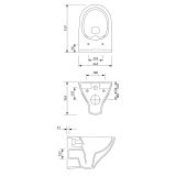 Zestaw Miska WC CleanOn Z Deską Mille Biały S701-453 Cersanit