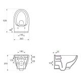 mini: Zestaw Miska WC CleanOn Z Deską Moduo Biały K701-262 Cersanit (2)