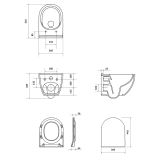 mini: Zestaw Miska WC CleanOn Z Deską Zen Biały S701-428 Cersanit (4)