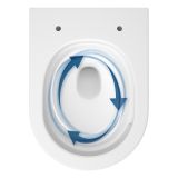 mini: Zestaw Miska WC Tornado Z Deską Intro Biały S4038-001 Cersanit (5)