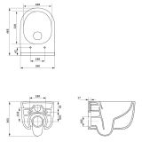 mini: Zestaw Miska WC Tornado Z Deską Intro Biały S4038-001 Cersanit (6)