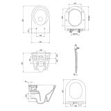 mini: Zestaw Miska WC Vortex Z Deską City Biały S4004-137 Cersanit (6)