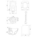 Zestaw Miska WC Vortex Z Deską City Biały S701-884 Cersanit