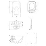 Zestaw Miska WC Vortex Z Deską Zen Biały S701-882 Cersanit