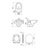 mini: Zestaw Miska WC Z Deską Cersania Biały S701-554 Cersanit (3)