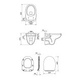 mini: Zestaw Miska WC Z Deską Cersania Biały S701-566 Cersanit (3)