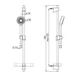 Zestaw Natryskowy Apollo Chrom 544 Oras