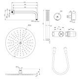 Zestaw Natryskowy Termostatyczny Ceratherm Z Deszczownicą Chrom A7573AA Ideal Standard