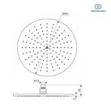 Zestaw Natryskowy Termostatyczny Ceratherm Z Deszczownicą Czarny Mat A7573XG Ideal Standard