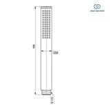 Zestaw Natryskowy Termostatyczny Ceratherm Z Deszczownicą Czarny Mat A7573XG Ideal Standard