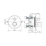 Zestaw Natryskowy Termostatyczny Ceratherm Z Deszczownicą Szary A7573A5 Ideal Standard Ceratherm T100 A7573A5 Ideal Standard