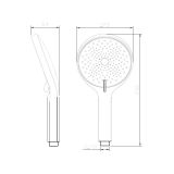 Zestaw Prysznicowy 3-Funkcyjny Punktowy Ultimate Czarny ANUL141331 Avapax