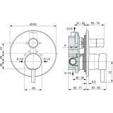 Zestaw Prysznicowy Ceraline Chrom BD192AA Ideal Standard