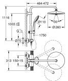 Zestaw Prysznicowy Euphoria System 260 27615002 Chrom Grohe