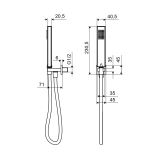 Zestaw Prysznicowy Keria AREX.SET.2047CR Excellent