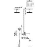 Zestaw Prysznicowy Loft Chrom 20018009 Tres