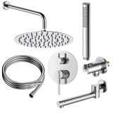 Zestaw Prysznicowy Podtynkowy Trzyfunkcyjny Aurevo Chrom ANAU131121 Avapax