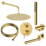 Zestaw Prysznicowy Podtynkowy Trzyfunkcyjny Ultimate Złoty Szczotkowany ANUL131221 Avapax