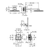 Zestaw Prysznicowy Podtynkowy Z Deszczownicą Rainshower Smartactive 310 Cube SmartControl 34873000 Grohe