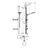 Zestaw Prysznicowy Raindance Select S 120 Szklany 1,5m 27646000 Hansgrohe
