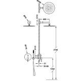 Zestaw Natryskowy Z Baterią Podtynkową Rapid-BoxStudy Czerń Metalizowana 26228004KM Tres