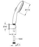 Zestaw Prysznicowy Tempesta 110 Chrom 26920003 Grohe