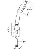 Zestaw Prysznicowy Tempesta 110 Chrom 2760130E Grohe