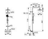 Zestaw Prysznicowy Termostatyczny Z Deszczownicą Nova Chrom 7402U Oras