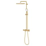 mini: Zestaw Prysznicowy Z Termostatem Tempesta 250 Cube Brushed Cool Sunrise 26689GN1 Grohe (4)