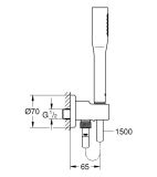 Zestaw Prysznicowy Z Uchwytem I Przyłączem Kątowym Euphoria Cosmopolitan Chrom 26404000 Grohe